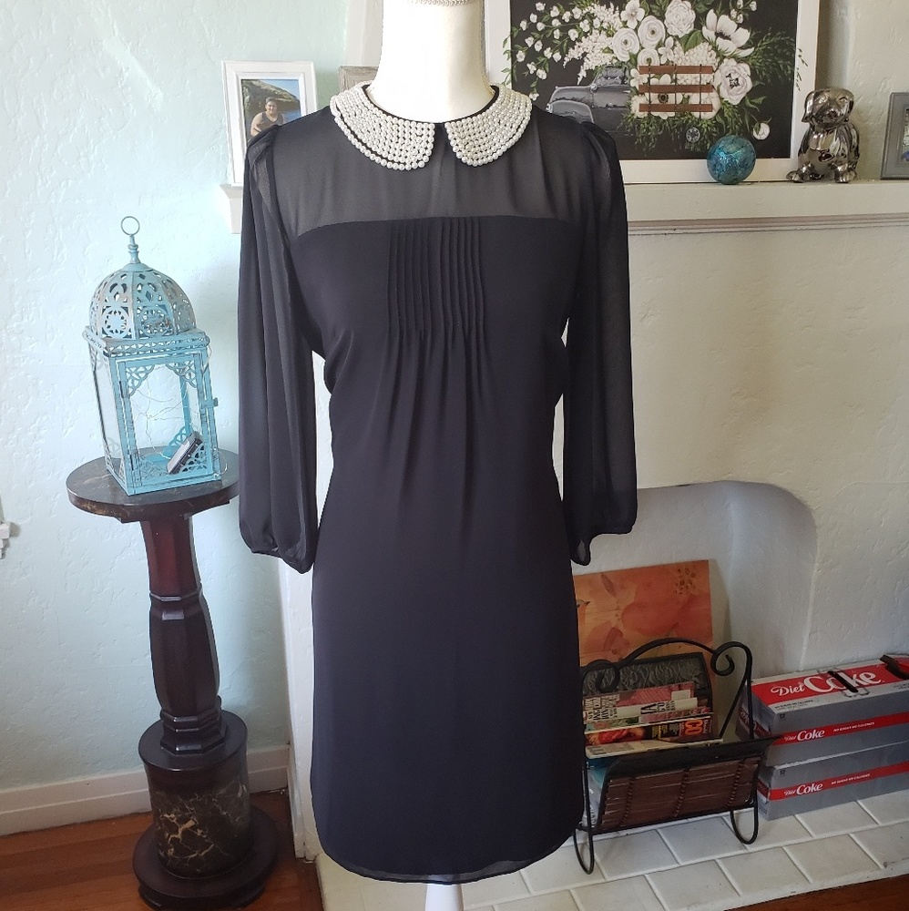 Faux Pearl Necklace Dress